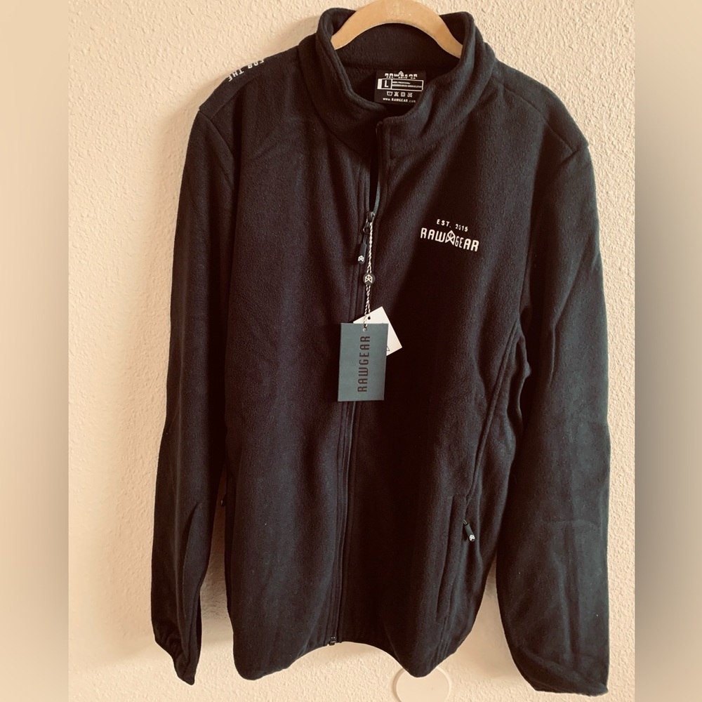 Rawgear Black Fleece Mock Neck Jacket NWT Size: L🌴
